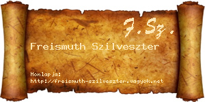 Freismuth Szilveszter névjegykártya